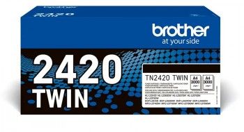 Brother TN2420 Twin-pack Black Toners (bk = 3,000 Pages/cartridge)
