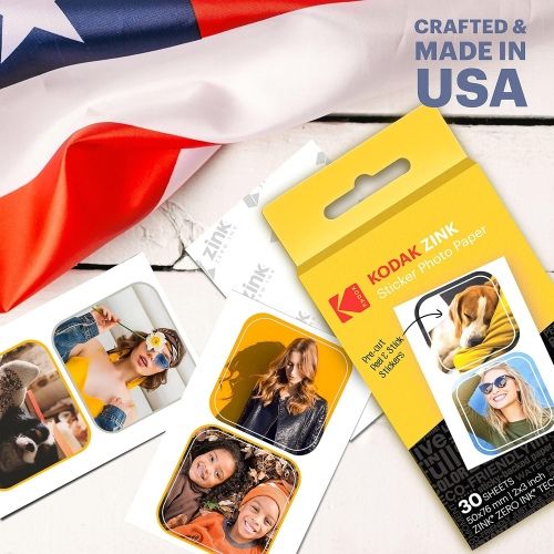 Kodak ZINK 2x3'' 50x76 mm 30 Sheets Pre-Cut Sticker Fotopopierius – 6