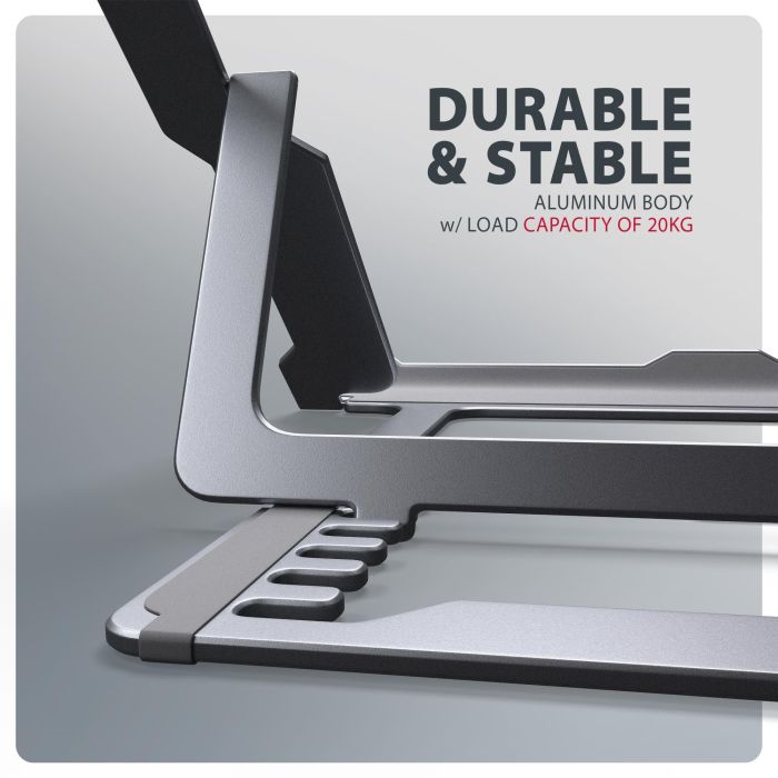 NB ACC STAND 10"-17.3"/ALUMINUM GREY STND-LAG AXAGON – 7