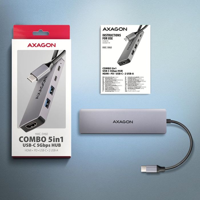 I/O HUB USB-C 5IN1/0.15M HMC-5H60 AXAGON – 12