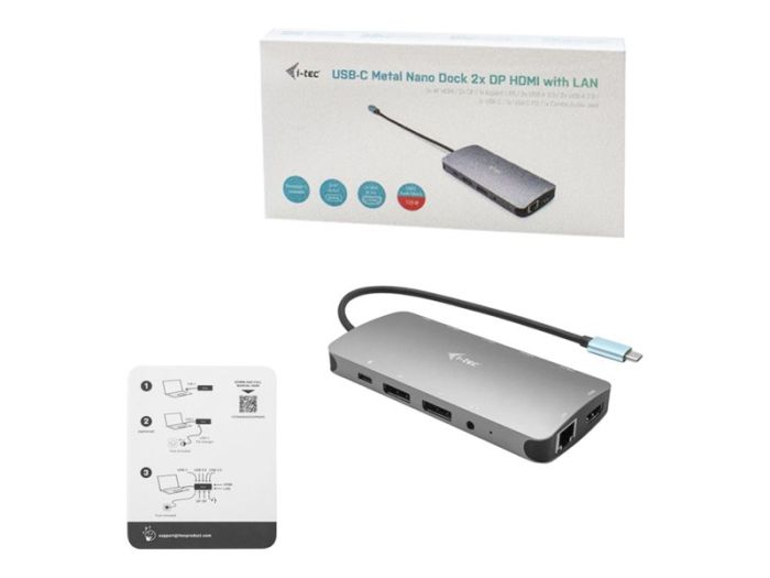 I-TEC USB-C Metal Nano Dock 3xDisplay+PD – 2