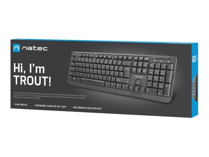 NATEC NKL-0967 Natec Keyboard TROUT SLIM – 4
