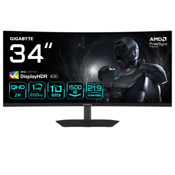 LCD Monitor GIGABYTE UltraWide Quad HD LED Curved G34WQC2EK 34"