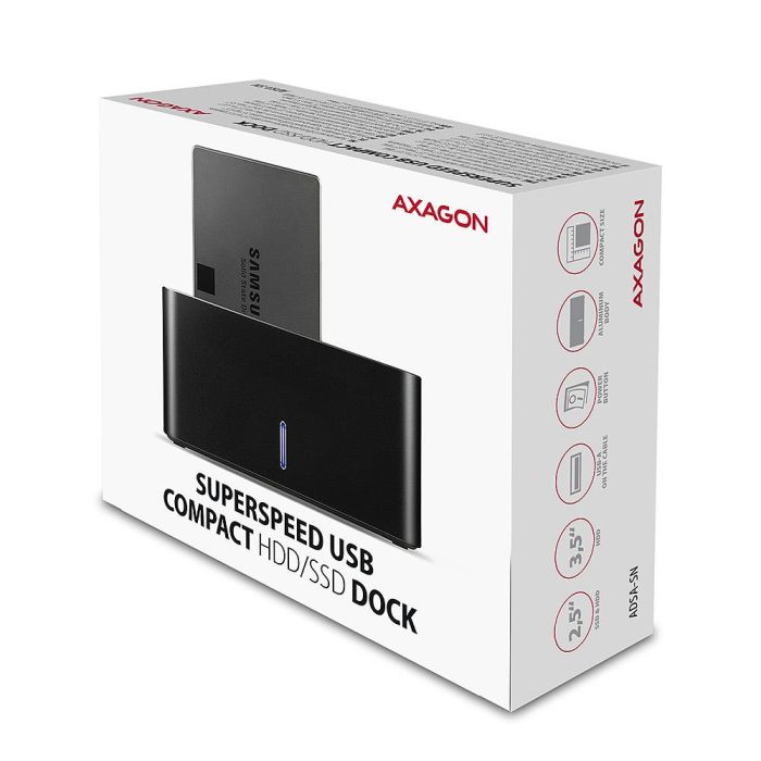 HDD ACC DOCK STATION USB3.2/2.5"/3.5" SATA ADSA-SN AXAGON – 4