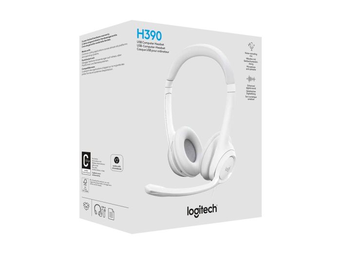 LOGI H390 USB Computer Headset - WHITE – 11