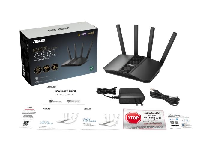 Wireless Router ASUS 6500 Mbps Mesh RT-BE82U – 12