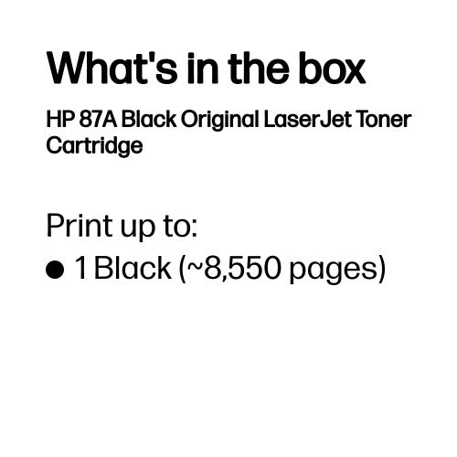 HP 87A (CF287A) Lazerinė kasetė, Juoda – 4