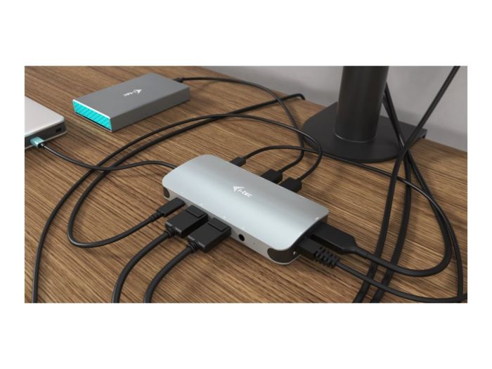 I-TEC USB-C Metal Nano Dock 3xDisplay+PD – 7