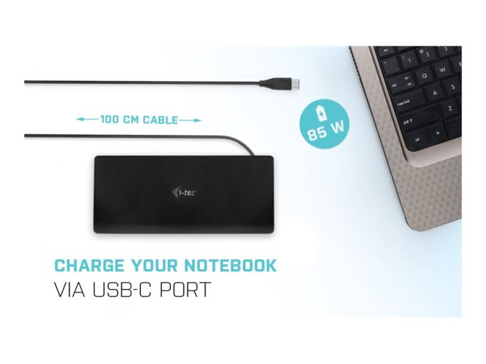 I-TEC USB-C Quattro Docking Station 85W – 7