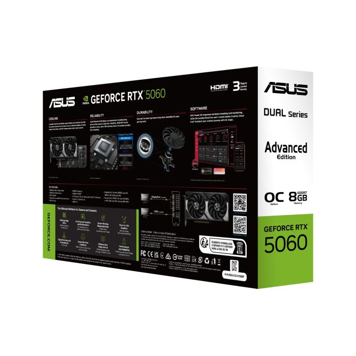 Graphics Card ASUS NVIDIA GeForce RTX 5060 GDDR7 8GB – 6
