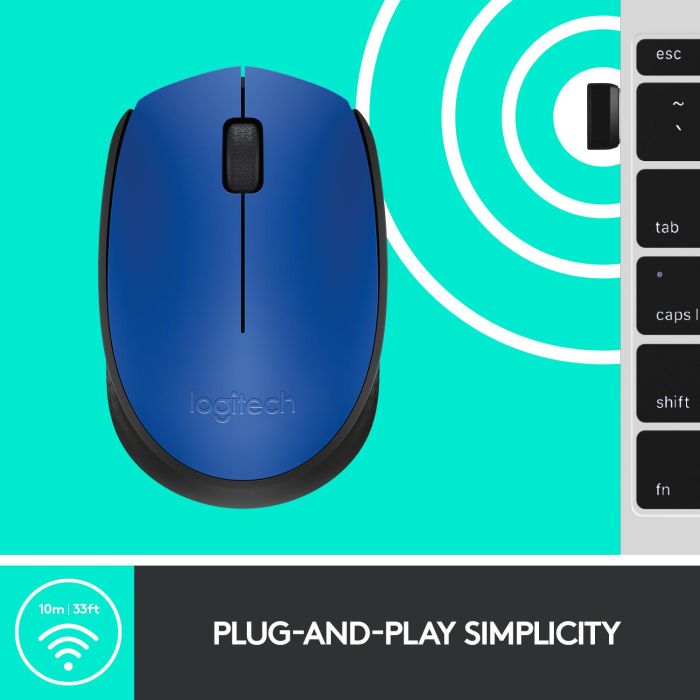 MOUSE USB OPTICAL WRL M171/BLUE 910-004640 LOGITECH – 10