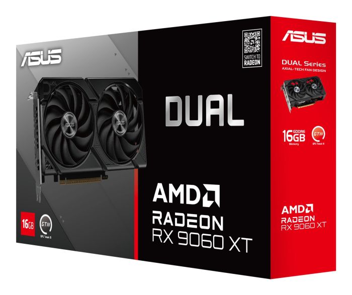 Graphics Card ASUS AMD Radeon RX 9060 XT GDDR6 16GB – 12