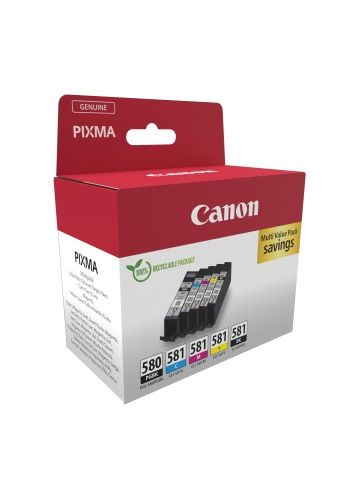 Canon PGI-580/CLI-581 (2078C007) Rašalinių kasečių komplektas, PGBK/BK/C/M/Y – 2