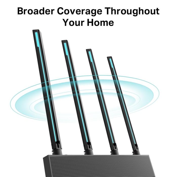 Wireless Router TP-LINK 1900 Mbps 1 WAN 4x10/100/1000M ARCHERC80 – 7