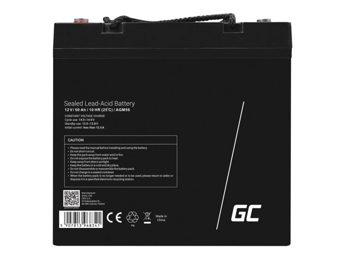 GREENCELL AGM 12V 50Ah VRLA Battery Gel
