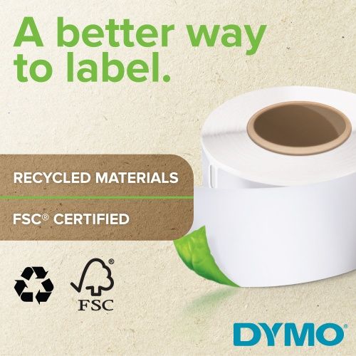 Dymo 99014 (S0722430) Etikečių ritinėlis Black on White, 54mm x 101mm, 220 Lipdukų – 6