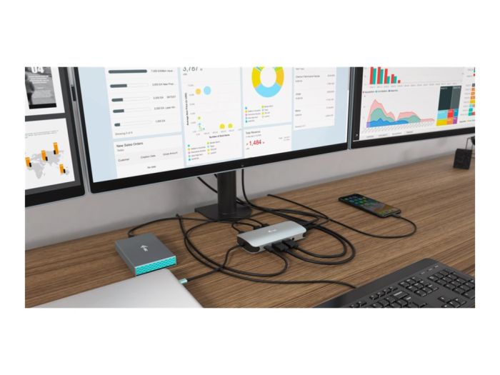 I-TEC USB-C Metal Nano Dock 3xDisplay+PD – 8