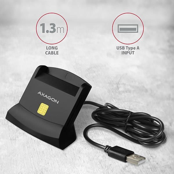 CARD READER STAND SMARTCARD/USB2.0 CRE-SM2 AXAGON – 7