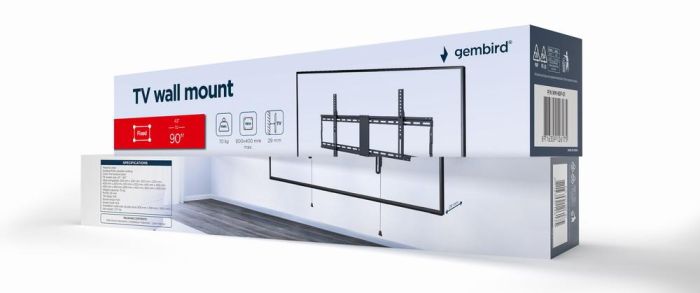 TV SET ACC WALL MOUNT 43-90"/WM-90F-01 GEMBIRD – 4
