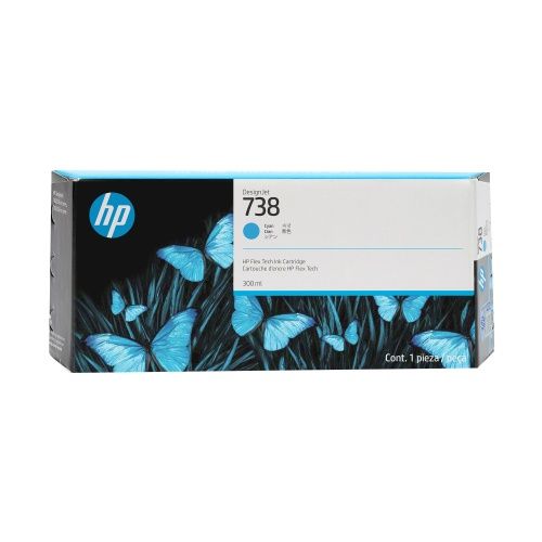 HP 738 (676M6A) Rašalinė kasetė, Žydra – 2