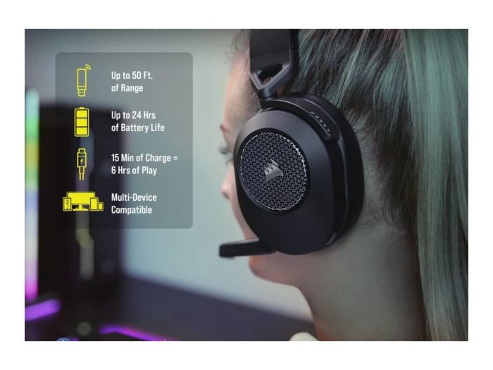 CORSAIR HS65 WIRELESS Gaming Headset Crb – 9