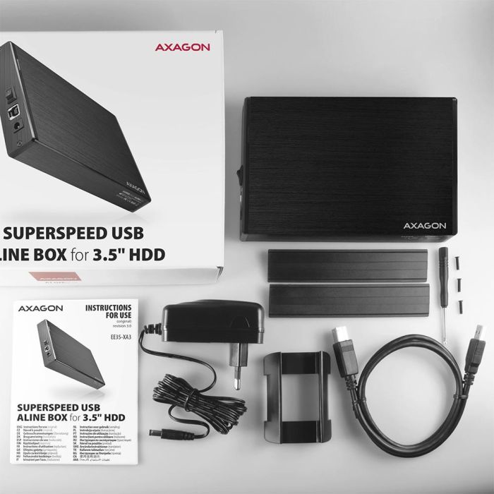 HDD ACC ENCLOSURE 3.5"/USB3.2 EE35-XA3 AXAGON – 3