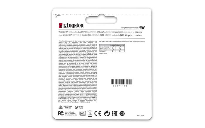 MEMORY DRIVE FLASH USB3.2/128GB DTDUO3CG3/128GB KINGSTON – 6