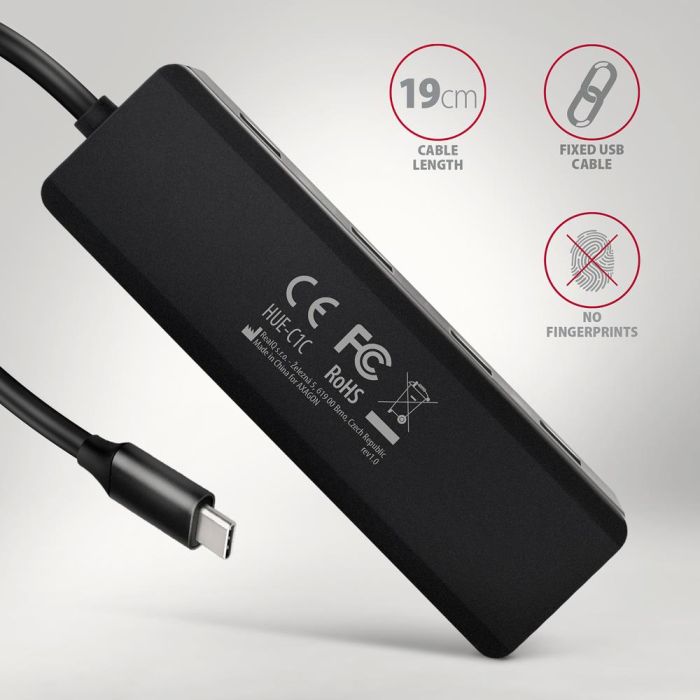 I/O HUB USB-C TRAVEL/0.19M HUE-C1C AXAGON – 5