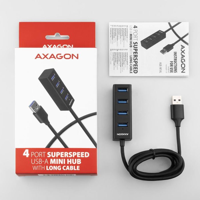 I/O HUB USB3.2 4PORT MINI/1.2M HUE-M1AL AXAGON – 6