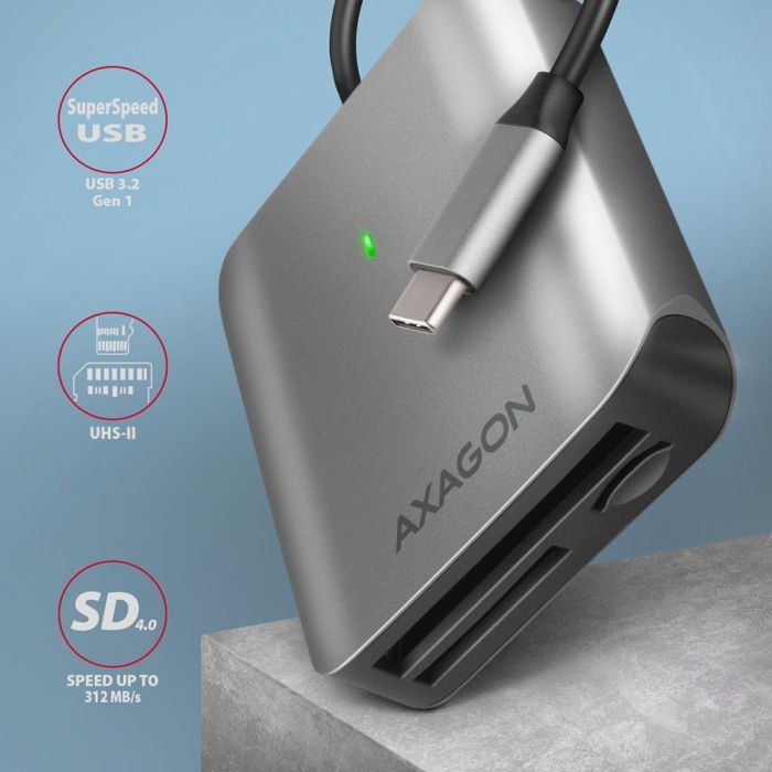 MEMORY READER USB-C 3-SLOT/SD/MICROSD/CF CRE-S3C AXAGON – 2