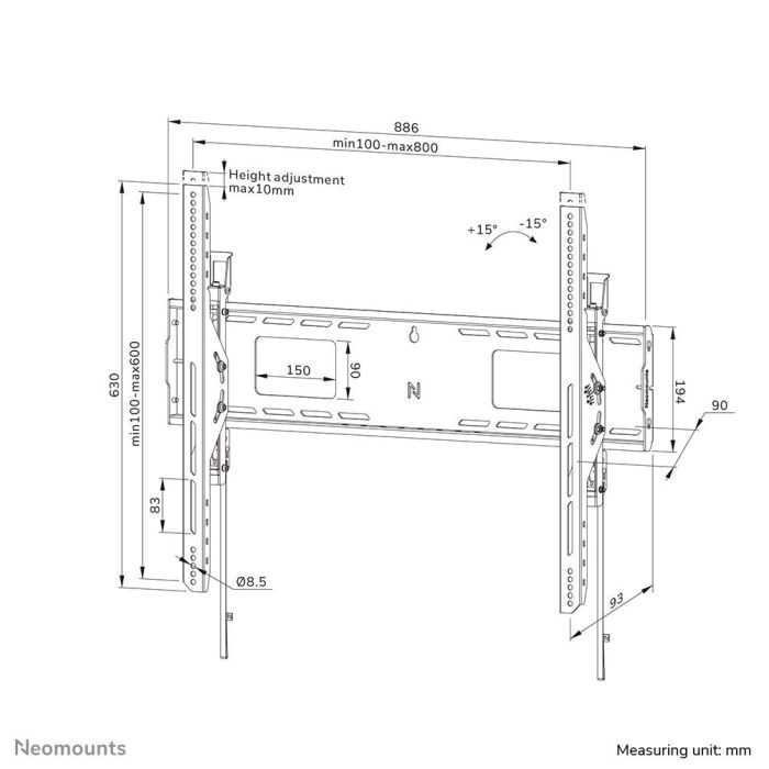 TV SET ACC WALL MOUNT/WL35-750BL18 NEOMOUNTS – 20