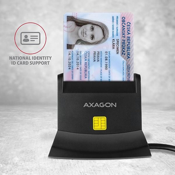 CARD READER STAND SMARTCARD/USB2.0 CRE-SM2 AXAGON – 3