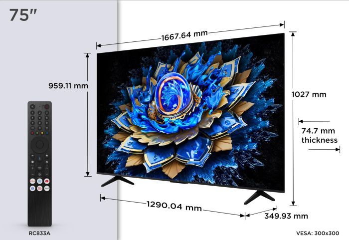 TV Set TCL 75T69C 75" 4K QLED – 4