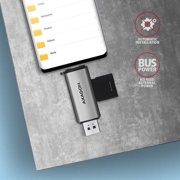 MEMORY READER USB-C+USB3.2 2SL/SD/MICROSD CRE-SAC AXAGON – 6
