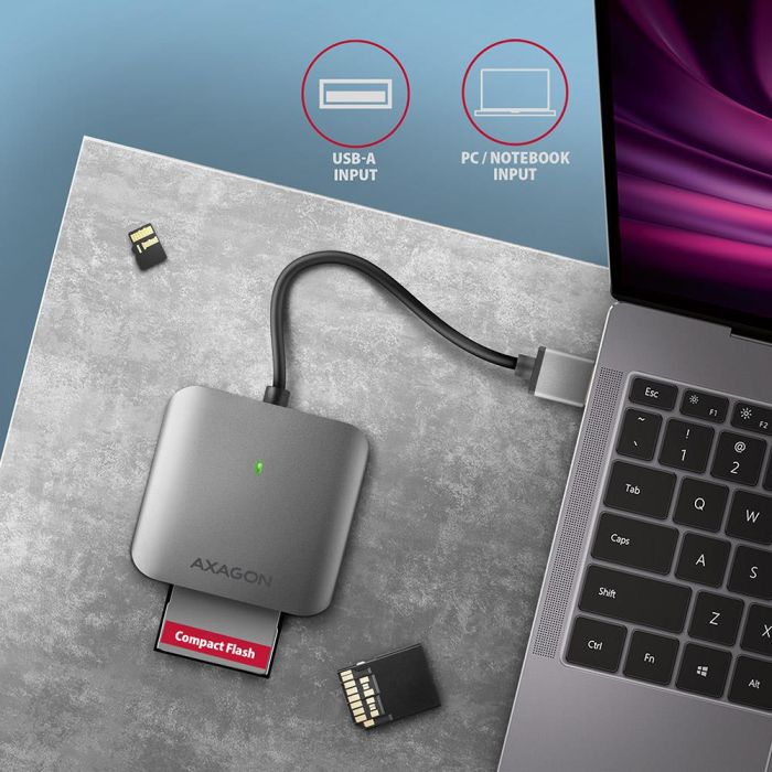 MEMORY READER USB3.2 3-SLOT/SD/MICROSD/CF CRE-S3 AXAGON – 5