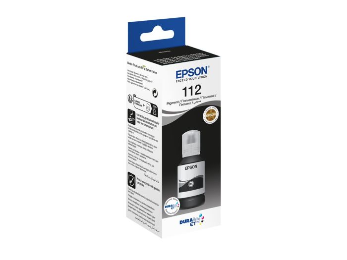 EPSON 112 EcoTank Pigment Black ink bott – 2