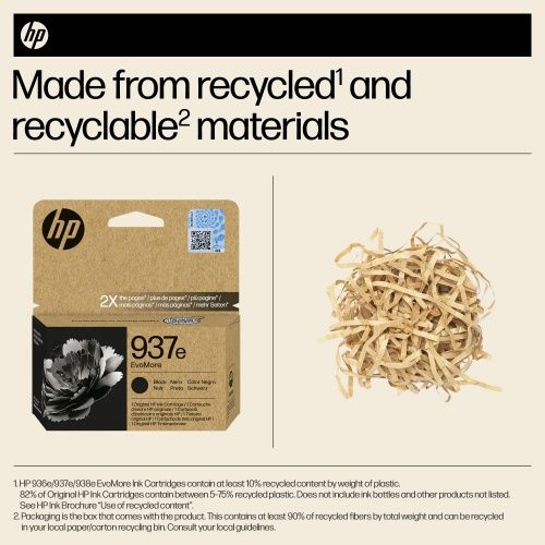 HP 937e EvoMore (4S6W9NE) Rašalinė kasetė, Juoda – 4