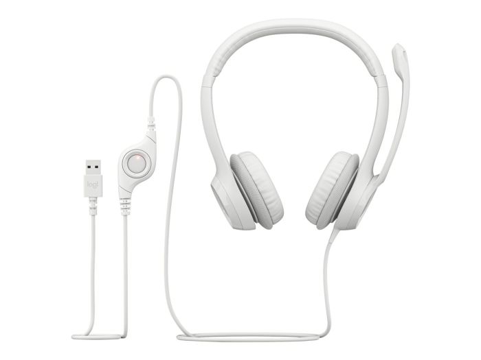 LOGI H390 USB Computer Headset - WHITE