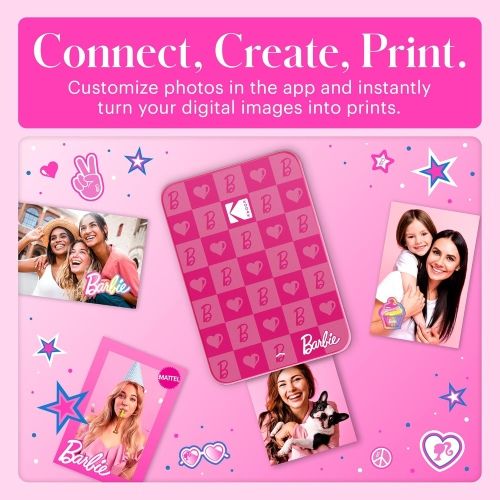 Barbie x Kodak STEP Slim Momentinis mobilus nuotraukų spausdintuvas Colour ZINK 2x3'' 1ppm, BT, Pink – 5
