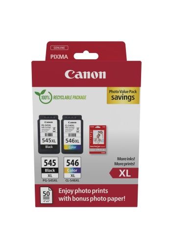 Canon PG-545XL/CL-546XL (8286B011) Photo value pack Rašalinių kasečių komplektas, BK/CMY – 6