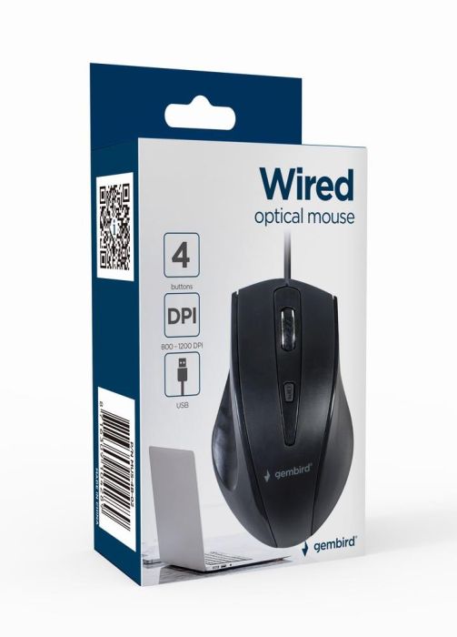 MOUSE USB OPTICAL/BLACK MUS-4B-02 GEMBIRD – 2