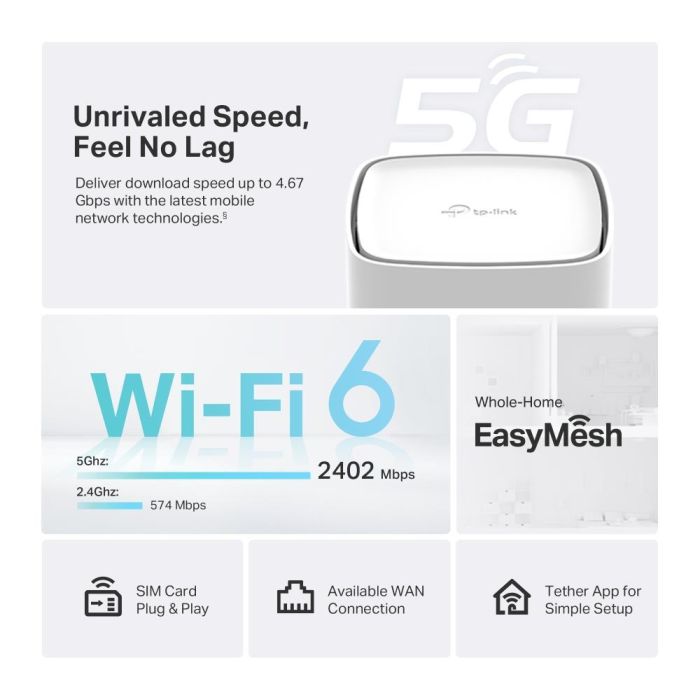 Wireless Router TP-LINK 3000 Mbps Mesh 5G ARCHERNX500 – 4