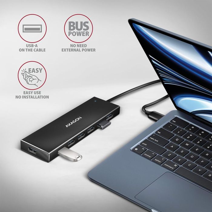 I/O HUB USB3.2 7PORT FLAT/1M HUE-F7A AXAGON – 3