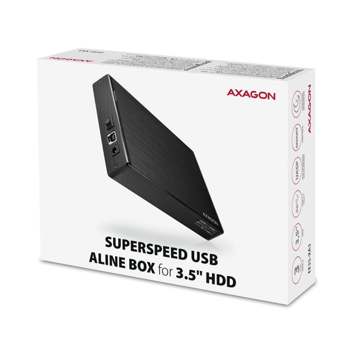 HDD ACC ENCLOSURE 3.5"/USB3.2 EE35-XA3 AXAGON – 2