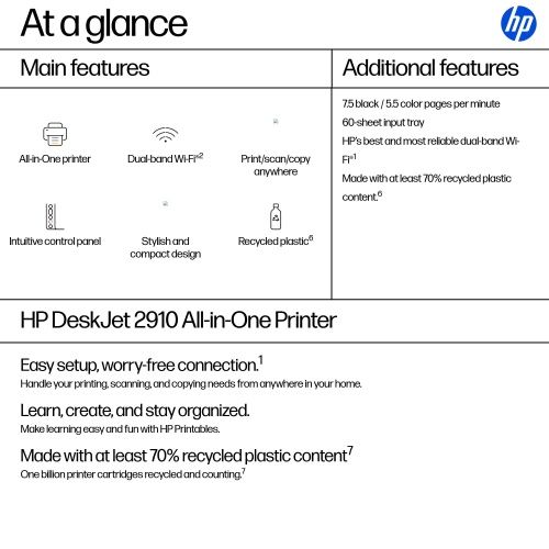 HP DeskJet 2910 AiO Spausdintuvas rašalinis spalvotas MFP A4 7.5 ppm USB Wi-Fi – 3