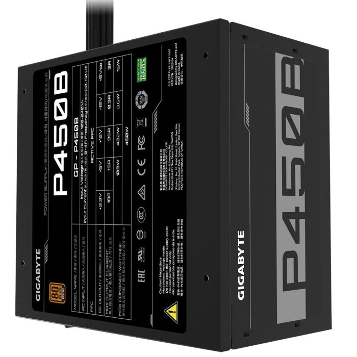 Power Supply GIGABYTE Efficiency 80 PLUS BRONZE GP-P450B – 2