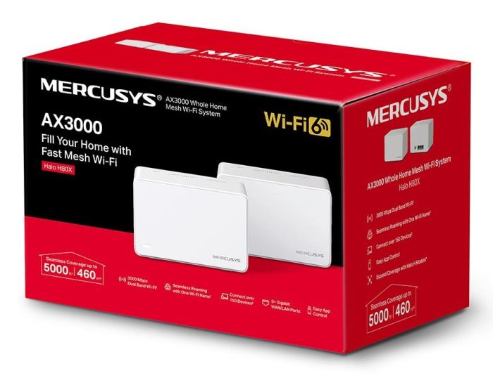 Wireless Router MERCUSYS 2-pack 3000 Mbps Mesh 3x10/100/1000M – 9