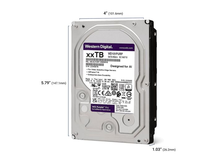 WD Purple Pro 10TB SATA 6Gb/s 3.5inch – 2