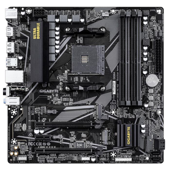 Mainboard GIGABYTE AMD B550 micro ATX 4xSlots GIGABYTE B550M DS3H AC R2 DDR4 – 2