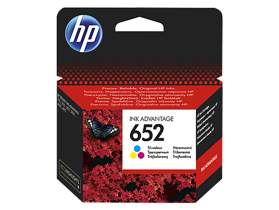 HP 652 Tri-color (F6V24AE) Rašalinė kasetė, CMY